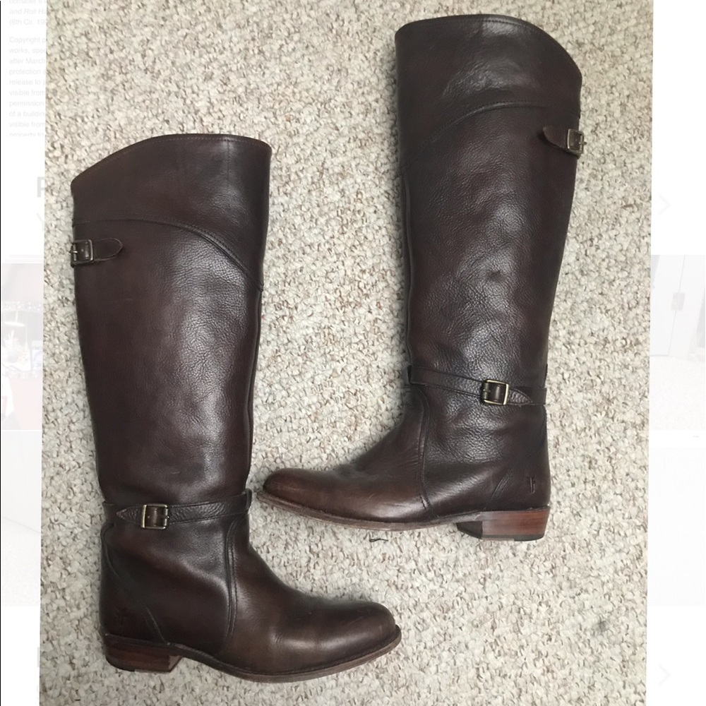 Frye Dorado Brown Riding Boots
